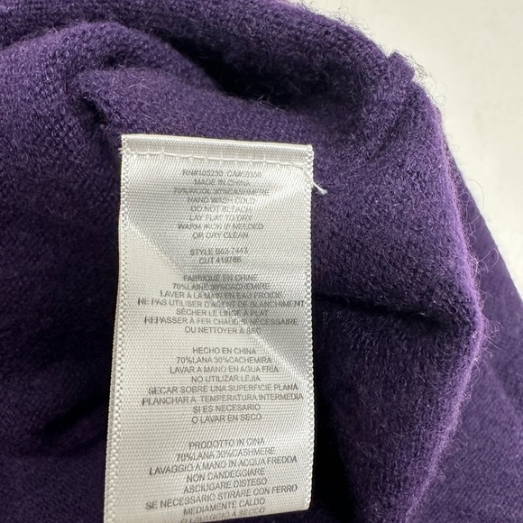 Joie Tambrel Asymmetrical Cashmere Wool Sweater Tunic Purple size S - Picture 7 of 8